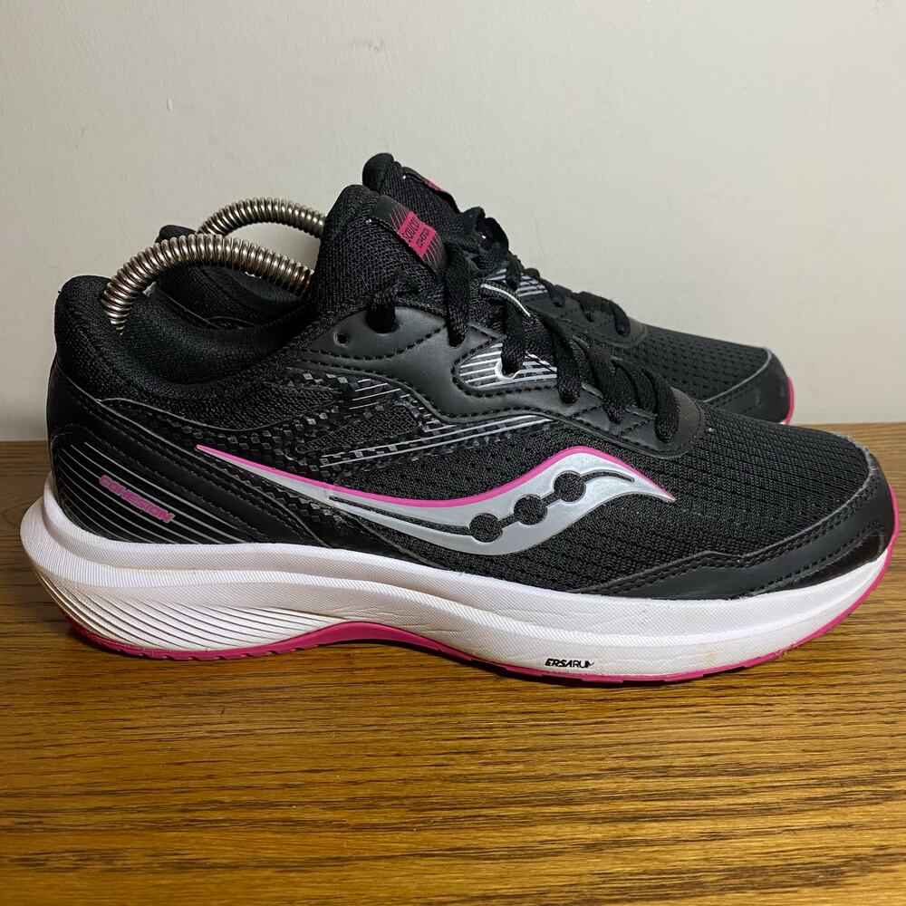 Saucony Cohesion 16 Womens Size 7.5 Black Pink Athletic Running Shoes S10782-10